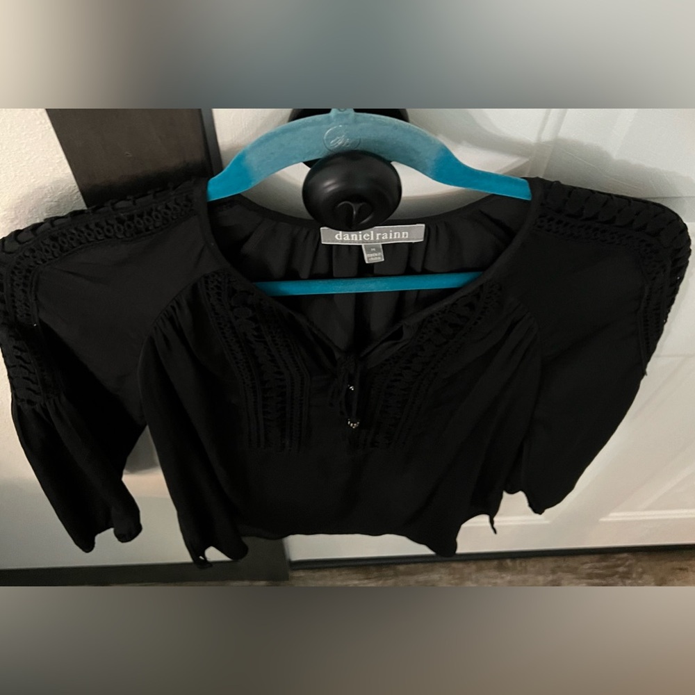 Daniel rainn black boho top women’s M - Picture 5 of 6